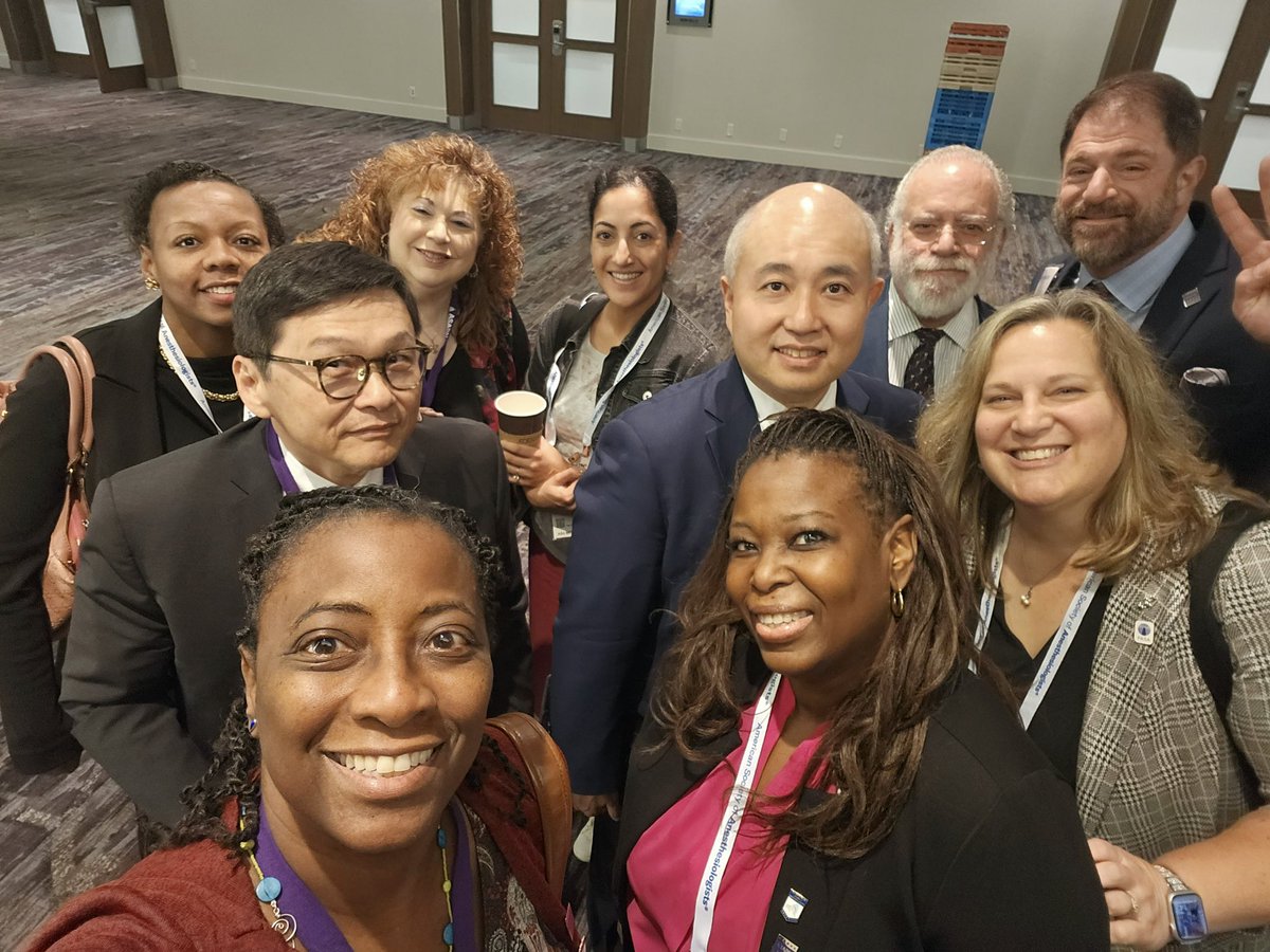 NYSSA Candidate for Vice Speaker of the ASA @ladyteemd and NYSSA Delegates visiting the Frontier Caucus during the @asa_hq Annual Meeting. #ANES23