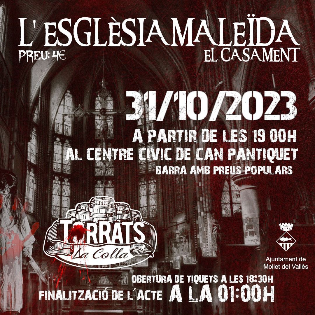 Ja tenim aquí el nostre esperat passatge del terror 👻

Apunteu-vos aquesta data: 31 d'octubre 📅 al centre cívic de Can Pantiquet per passar una estona terrorífica!!

Us esperem a tots/es🎃🤎