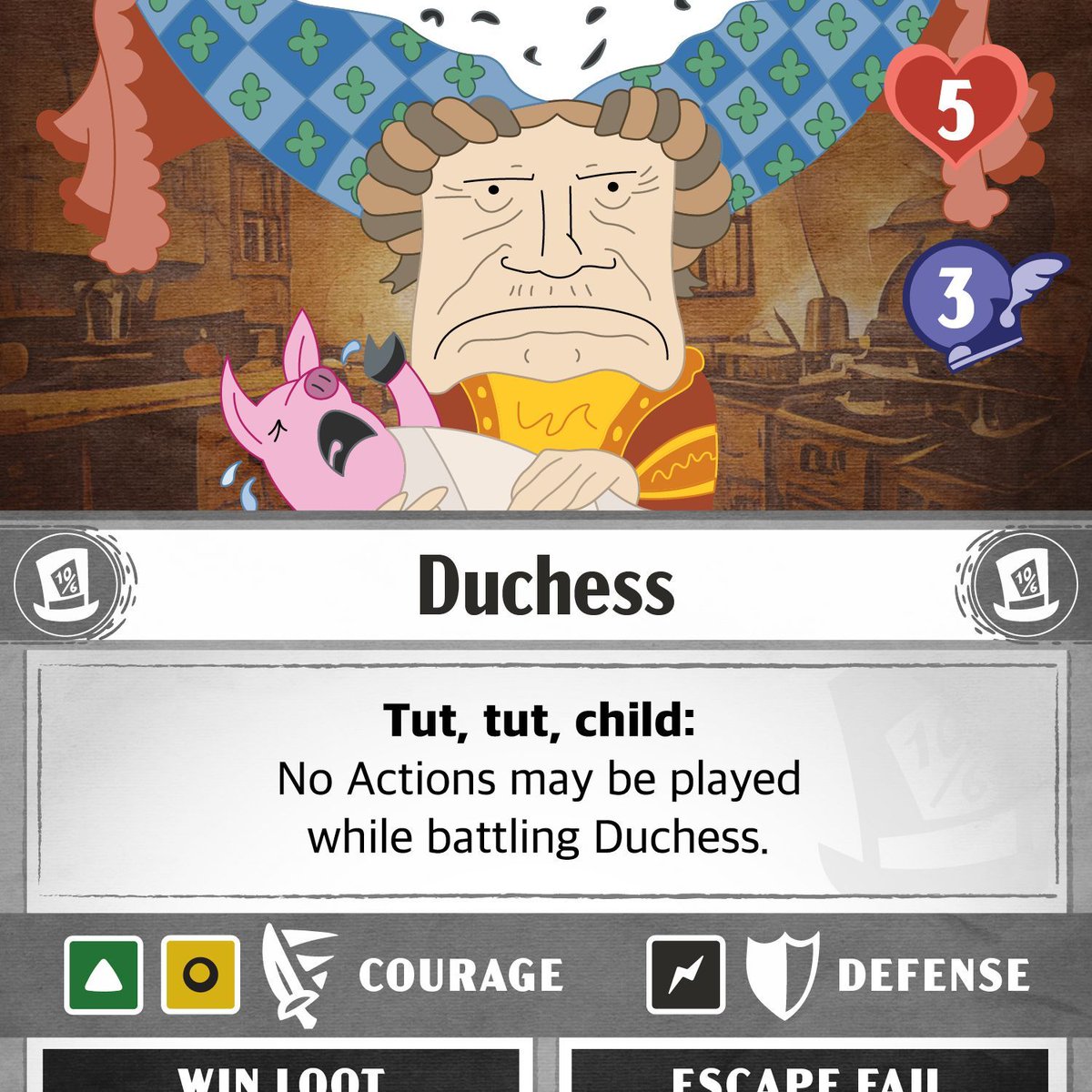IMO, the Duchess is one of the most relatable characters in Storyburg. I mean just look at that face.

#wonderland #aliceinwonderland #aliceliddell #shapeshifter #boardgame #tabletopgames #games #newgames #storyburg #deckbuilding  #kickstarter #iloveboardgames #fun