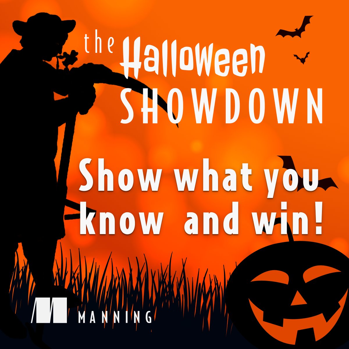 📣 The Halloween Showdown, Oct 16 - Oct 31 📣 Enter and win daily prizes and 1 year of Manning online! mng.bz/7vDy #GameProgramming #ManningBooks #LearnwithManning
