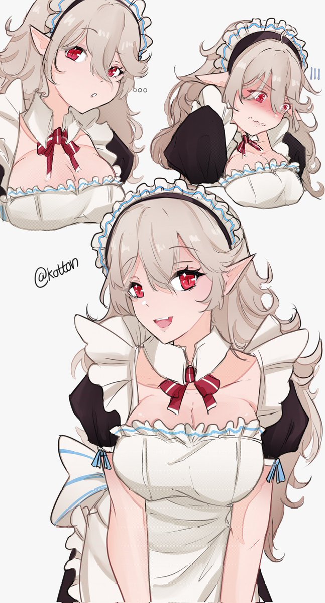 It's Corrin's first maid day, she's trying her best! 🫶❤️
#FireEmblem