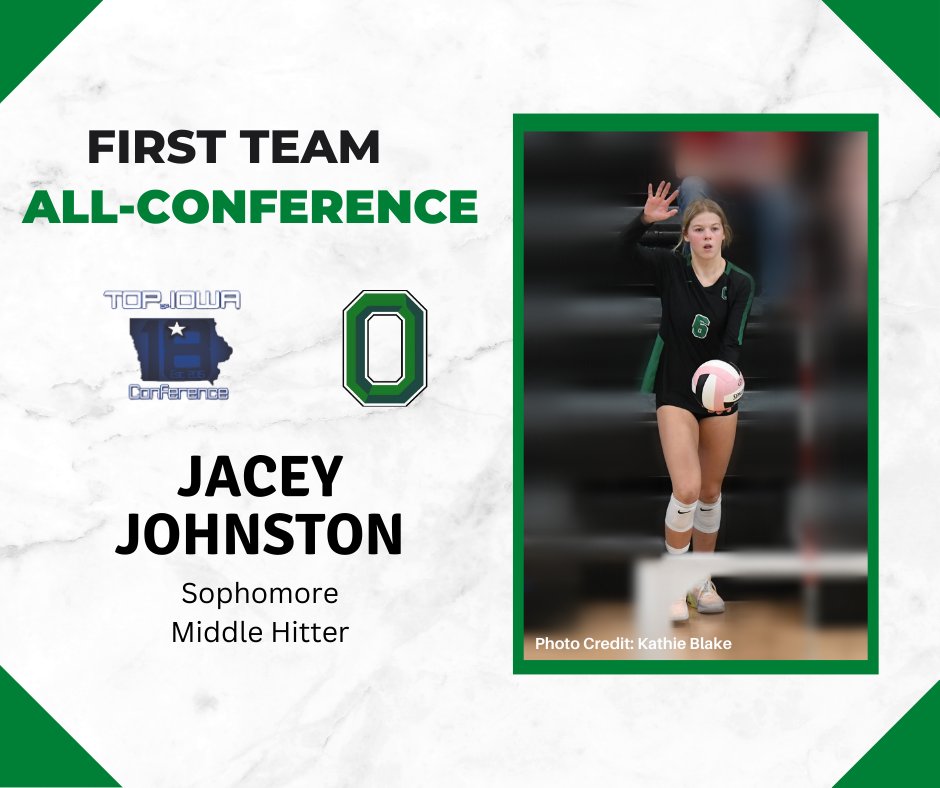 Congratulations to Jenna Scharper and Jacey Johnston on being TIC-East First Team selections. 💚🏐💚