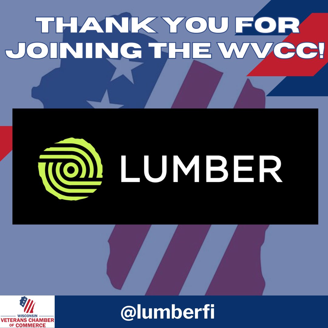 WIVetsChamber's tweet photo. **NEW MEMBER**
Thank you from all of us at the WVCC for becoming members and for supporting our Mission!
Connect with our New Member: Lumber
https://t.co/lAl0Qx3OIq
@lumberfi
#thankyou #InvestInVets #ProudToServe #WiVets #NewMember #WVCC https://t.co/hrbx0u3JLO
