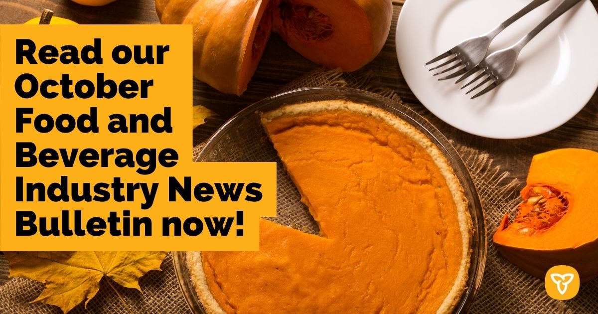 The October edition of our #foodandbeverage industry news bulletin is now available!

Stay current with updates on funding programs, trade events, and essential resources.
#foodandbeverage

conta.cc/3tFjjWI