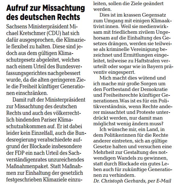 Auch @S4F_Leipzig-Mitglied Dr. @c_gerhards kritisiert in der heutigen @LVZ scharf @MPKretschmer