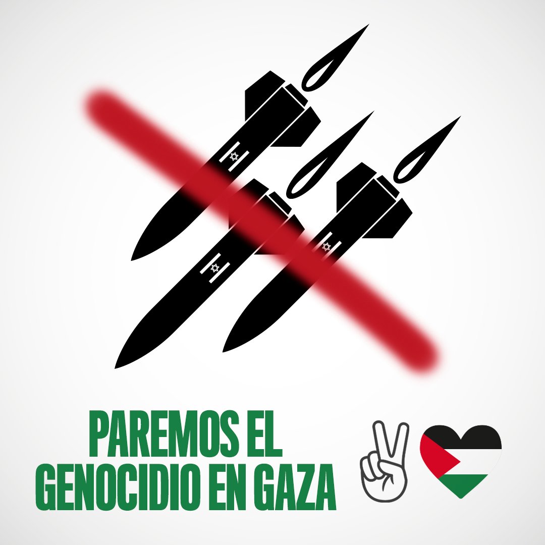 IzquierdaUnida's tweet photo. 🛑STOP al genocidio que está perpetrando Israel en Gaza.

¡Palestina libre 🇵🇸! https://t.co/nxAN7vrVMA