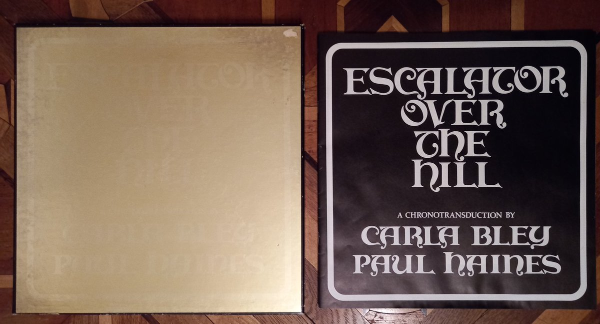 #NowPlaying 
3 LP - Box
'Escalator Over The Hill' by
Carla Bley and Paul Haines
of 1971
#Jazz #Avantgarde #FreeJazz
#CarlaBley #PaulHaines #JackBruce #JohnMcLaughlin #DonPreston 
and many others... 
.
R.I.P.  Carla Bley🌹🖤
.