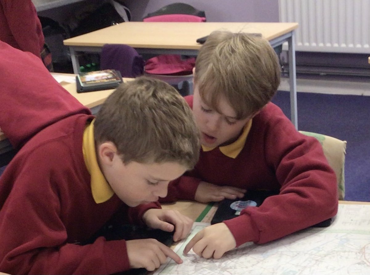 Learning about six-figure grid references on Ordnance Survey maps and on our iPads (Digimaps for Schools) this afternoon in Geography with @StJamesYear6. @StJamesChorley