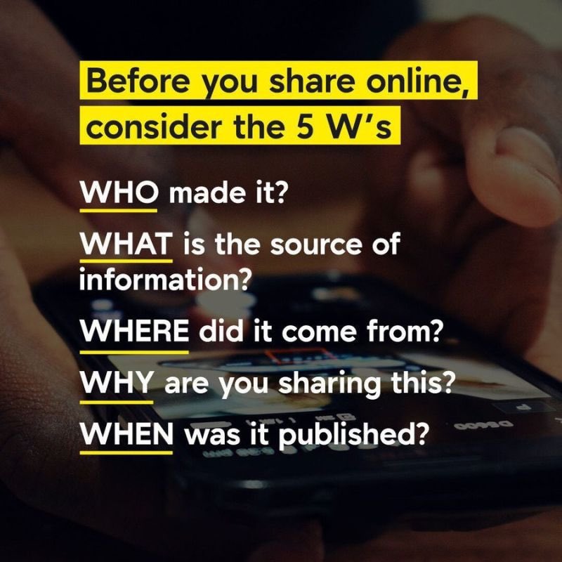 There is a lot of misinformation circulating right now. Misinformation can result in people being left uninformed & can put lives at risk during a crisis. What we share online can have consequences in the real world. Take time to pause & verify facts.