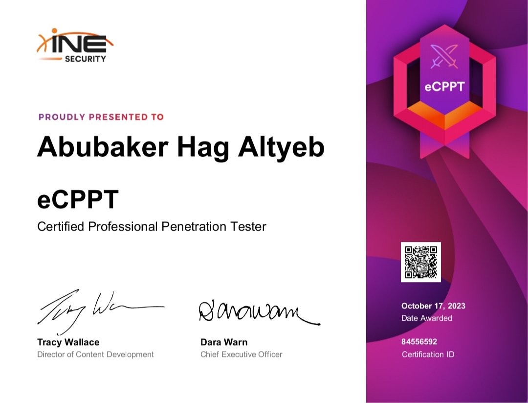 B3ko249's tweet image. I'm happy to share that I now an eCPPT certified (eLearnSecurity certified Professional Penetration Tester)
thank for INE Security (FKA eLearnSecurity) for great experience and all the thanks to Resecurity company to give me this opportunity
#eCPPT #elearnsecurity #cybersecurity