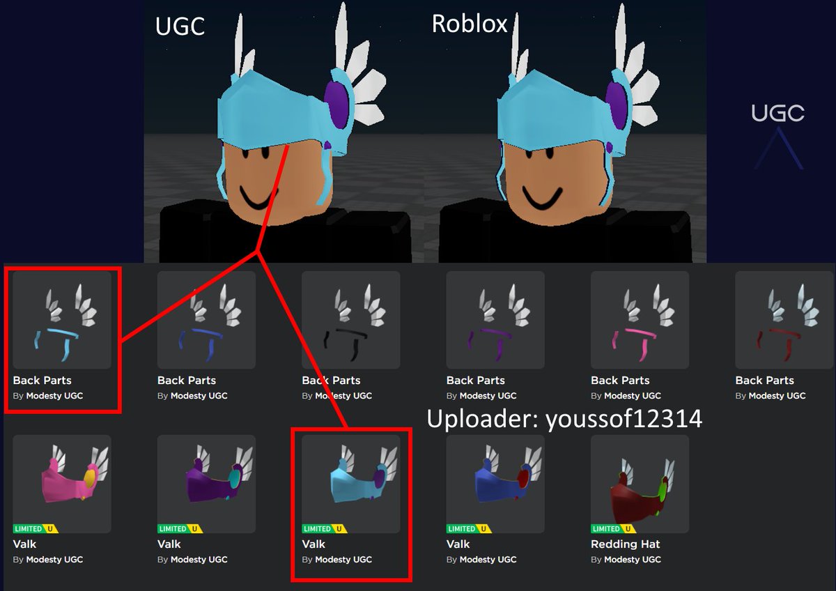 PeakUGC's tweet photo. UGC creator "youssof12314" uploaded the remaining 1:1 parts for each chopped up 1:1 valk he previously uploaded. #Roblox #RobloxUGC https://t.co/QeSn6eSGpL