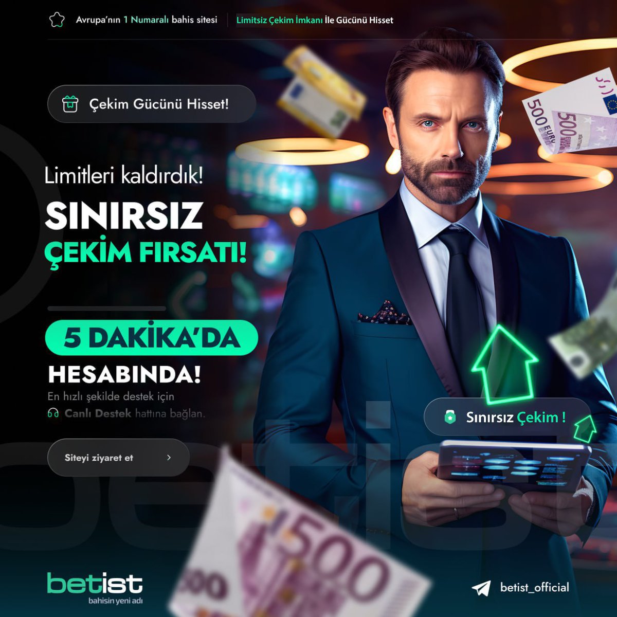 🤴 Sınırsız Çekim 🤴
🤴 LİMİTLER KALDIRILDI 🤴
Betist giriş ile 5 Dakikada paran hesabında !