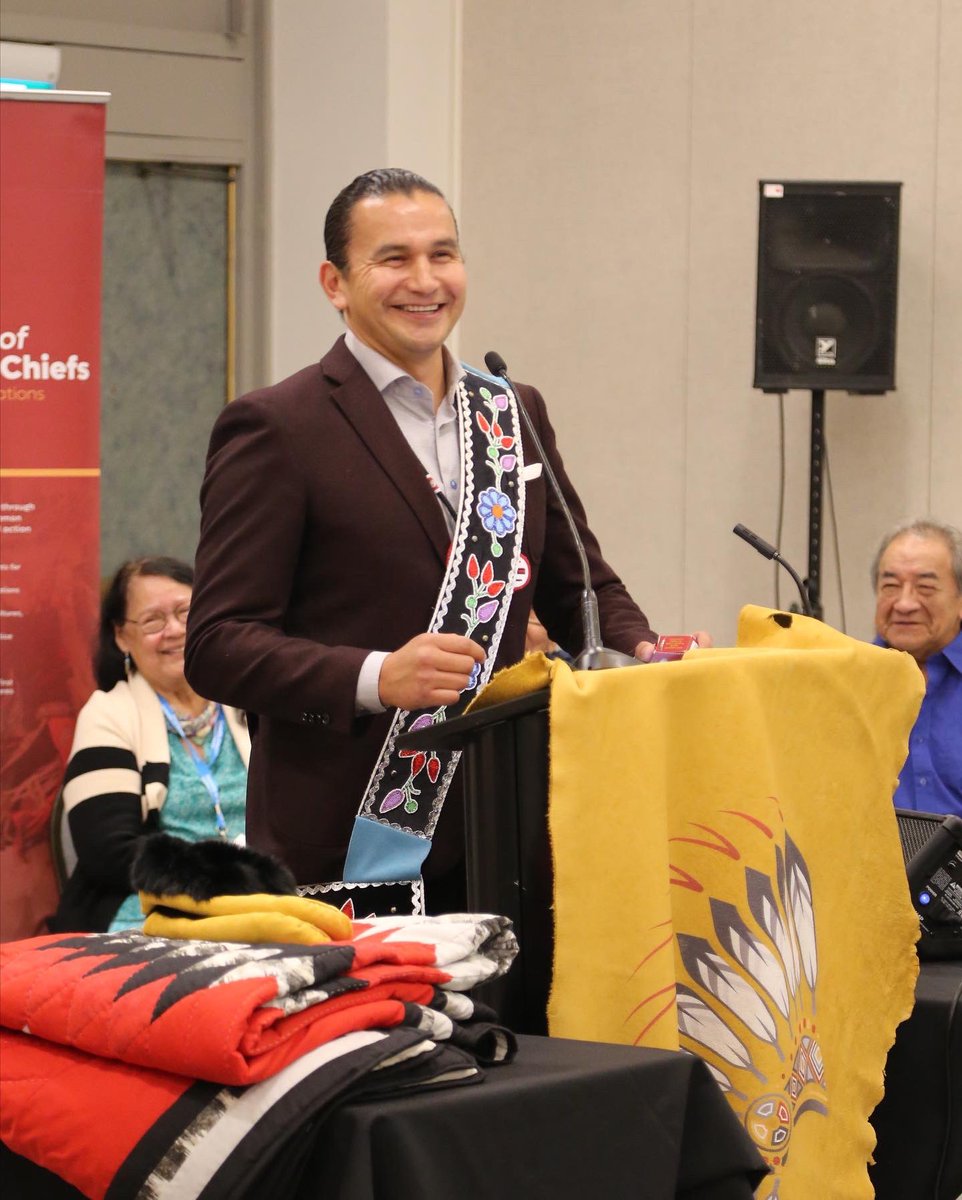 Wab Kinew (@wabkinew) on Twitter photo I am profoundly humbled by the generosity I received today from Chiefs and Elders.
Miigwech <a href="/AMCMBChiefs/">Assembly of Manitoba Chiefs</a> for the meaningful ceremony and celebration. I am profoundly humbled by the generosity I received today from Chiefs and Elders.
Miigwech <a href="/AMCMBChiefs/">Assembly of Manitoba Chiefs</a> for the meaningful ceremony and celebration.