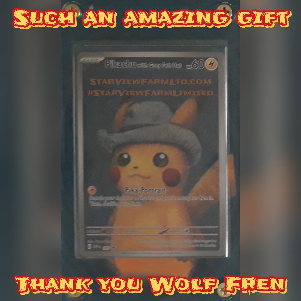 StarViewCrypto's tweet photo. Look at what was in the #mail!!! Sent from a #frens I met through #web3The case with additional #artwork is #badassThank you @Wolfman8675309 for the amazing #VanGoghPikachu The note included was pretty funny too. If it was a #bomb, it'd of been too late 😹 #TCGVerse
#ThatWorked https://t.co/IkqW8P4KjN