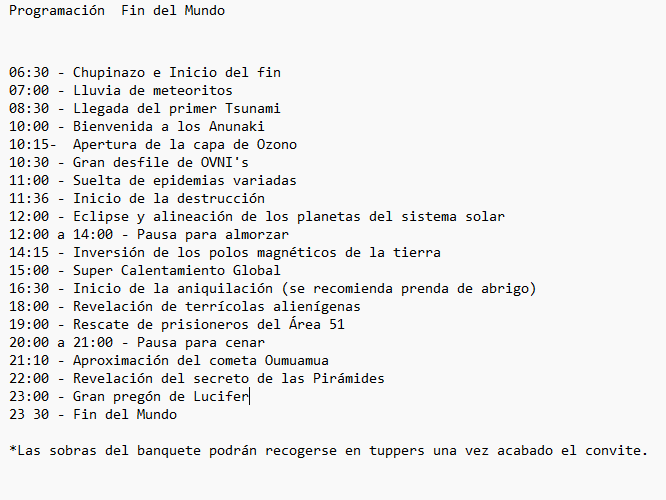 FoxKricek's tweet photo. @CapitanBitcoin Nos extinguimos. Adjunto la programación para estar preparados. https://t.co/nf7a6wOX47