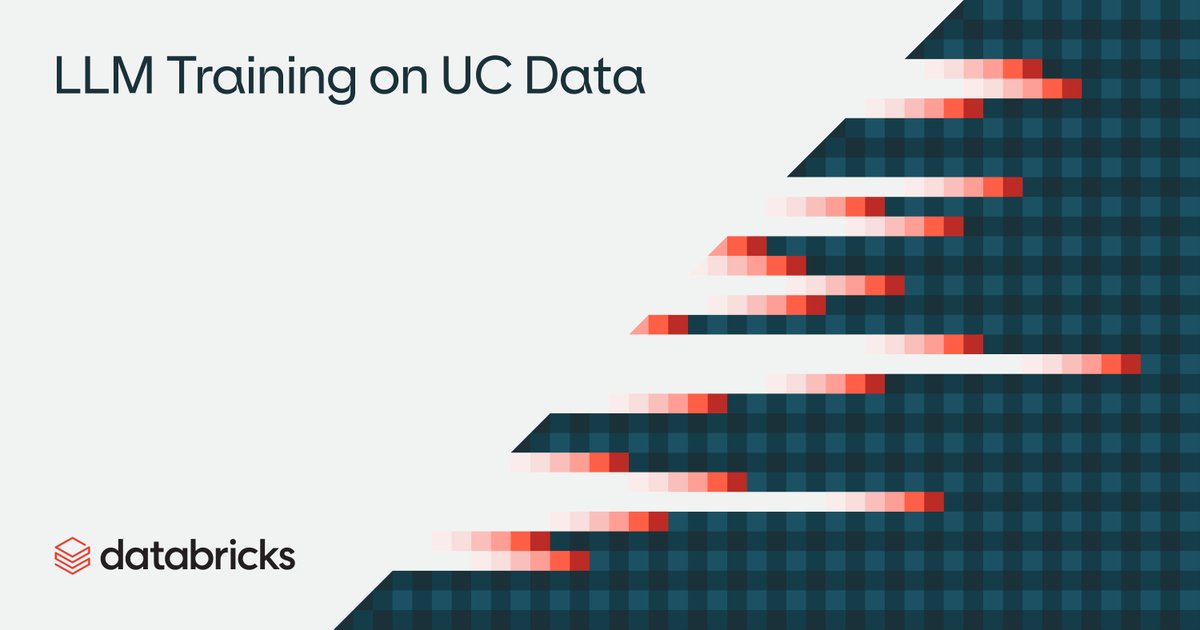 📢 New blog post out today! Learn how @databricks and MosaicML make it easy to process and stream data into #LLM training workflows: databricks.com/blog/llm-train…