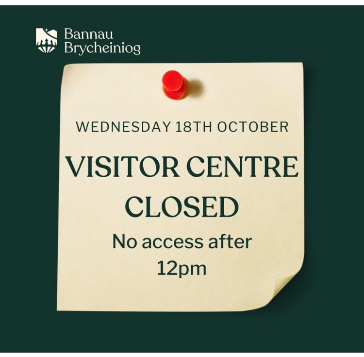 Due to building works taking place at the National Park Visitor Centre in Libanus on Wednesday 18th October, there will be no access to the centre or toilets after 12pm. The car park will still be open.