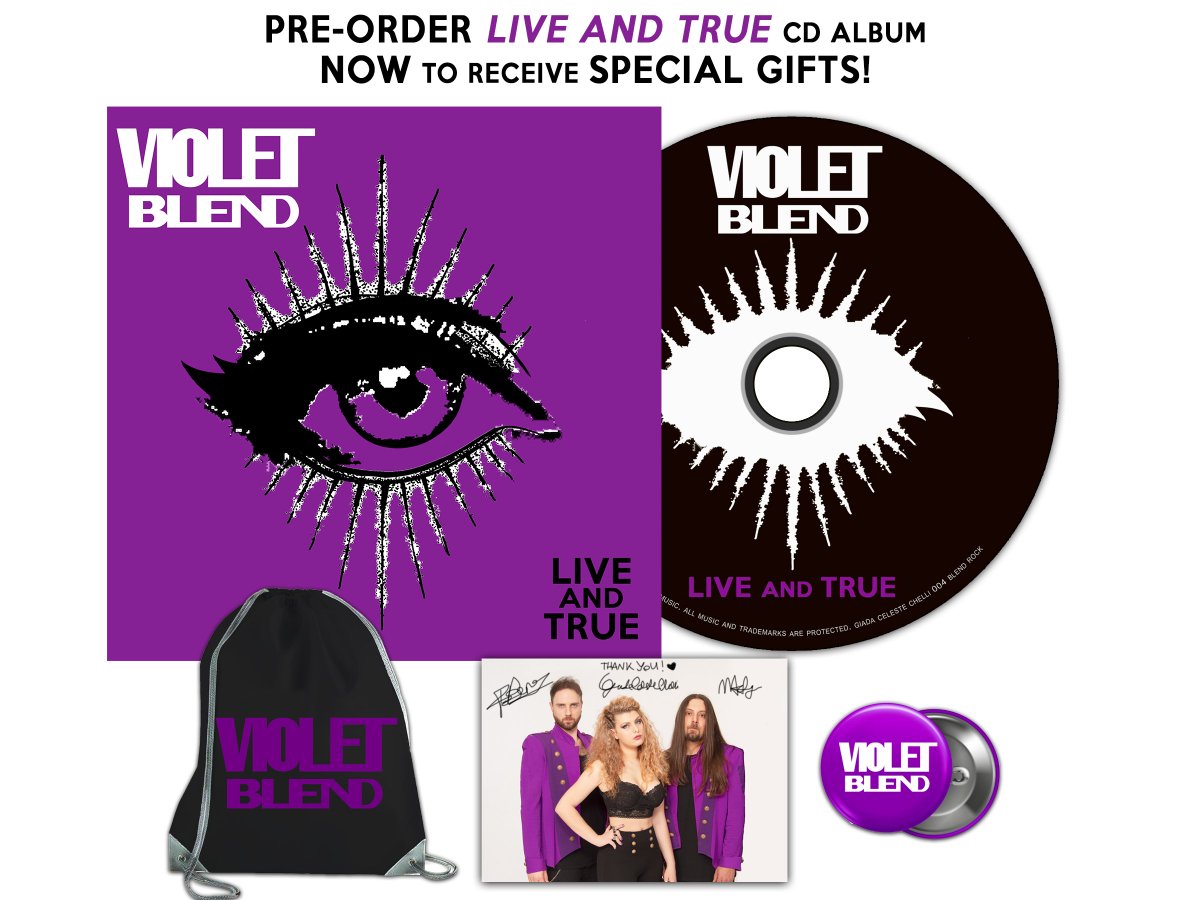 VioletBlend's tweet image. || 𝗣𝗥𝗘-𝗢𝗥𝗗𝗘𝗥 new album 𝗟𝗜𝗩𝗘 𝗔𝗡𝗗 𝗧𝗥𝗨𝗘 and you&apos;ll receive 𝗦𝗽𝗲𝗰𝗶𝗮𝗹 𝗚𝗶𝗳𝘁𝘀:
➊ 𝗖𝗗 + ➋ 𝗚𝘆𝗺 𝗯𝗮𝗴 + ➌ 𝗔𝘂𝘁𝗼𝗴𝗿𝗮𝗽𝗵𝗲𝗱 𝗽𝗵𝗼𝘁𝗼 + ➍ 𝗕𝗿𝗼𝗼𝗰𝗵! 💜
Grab your copy at violetblend.bandcamp.com/merch/live-and… 🤘||
.
#violetblend #eclipserecords #liveandtrue