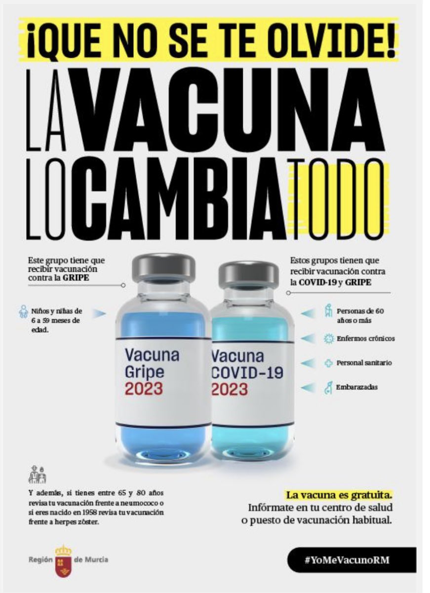 <a href="/CS_TotanaNorte/">CS Totana Norte</a> Ya pueden pedir cita los mayores de 80 años y personal esencial y sanitario para la vacunación GRIPE y COVID-19. Sigamos protegiéndonos. <a href="/Area3Lorca/">Area 3 Salud Lorca</a>