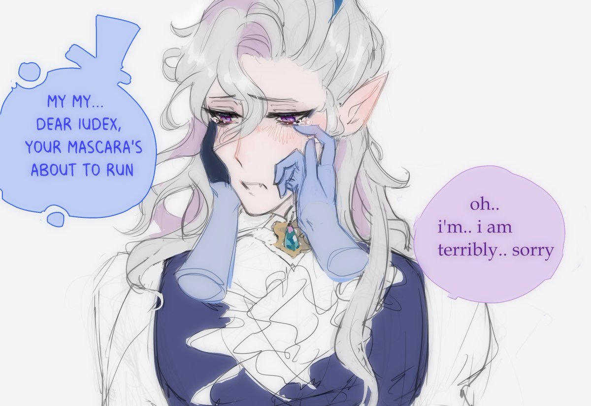 oh no his makeup is ruined  #neuvillette