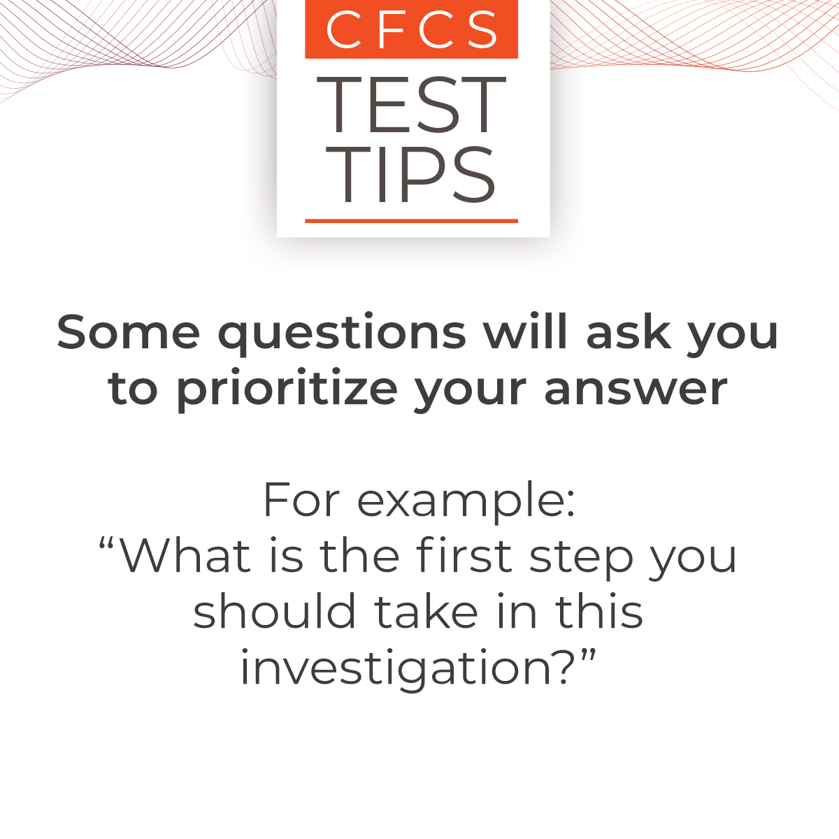 acfcsonline's tweet photo. CFCS Exam questions will often ask you to prioritize your response based on the situation given. Consider carefully which action you'd take FIRST.
Learn more about CFCS: https://t.co/D2RUtPZHzJ
#ACFCS #CFCS #FinancialCrime #FinCrime #ExamTip #TestTip https://t.co/tkQKyXpeqe