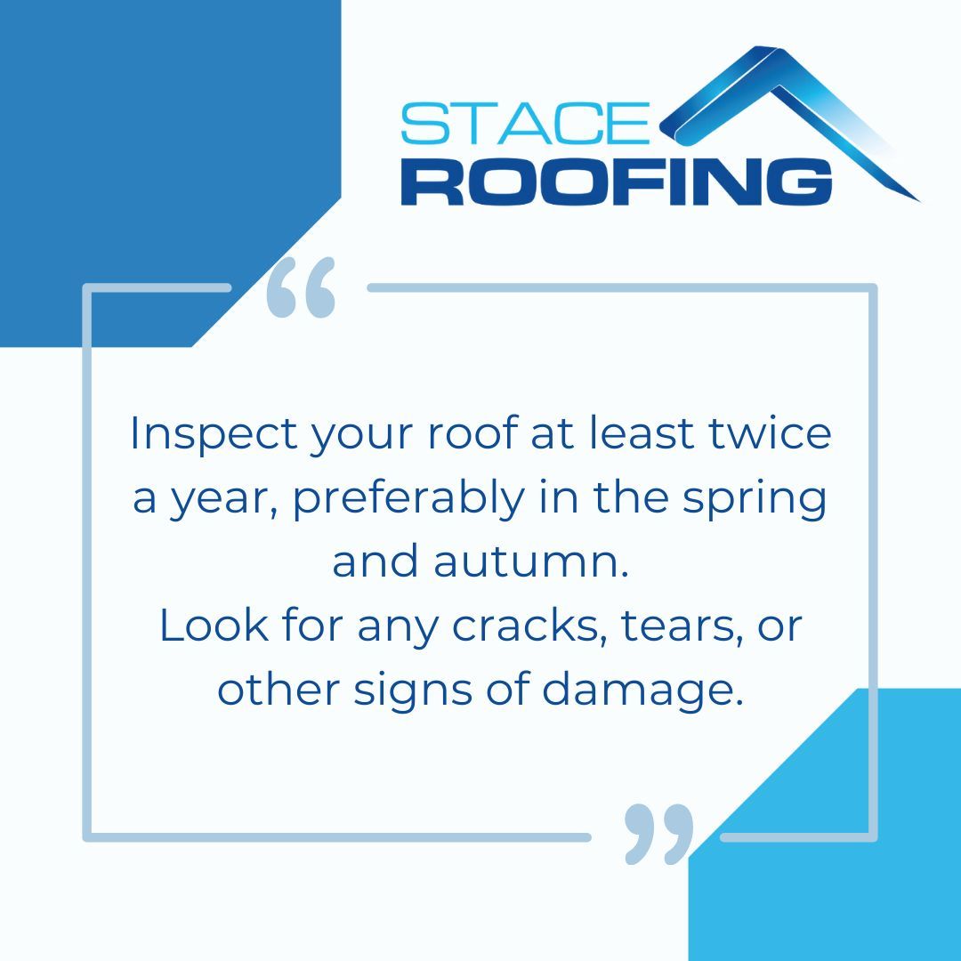 fatroofer's tweet photo. Stace Roofing advise you inspect your roof twice a year.  If you see anything odd, please contact us.

#roofing #maintenance #staceroofing https://t.co/1f3o7pvPgW