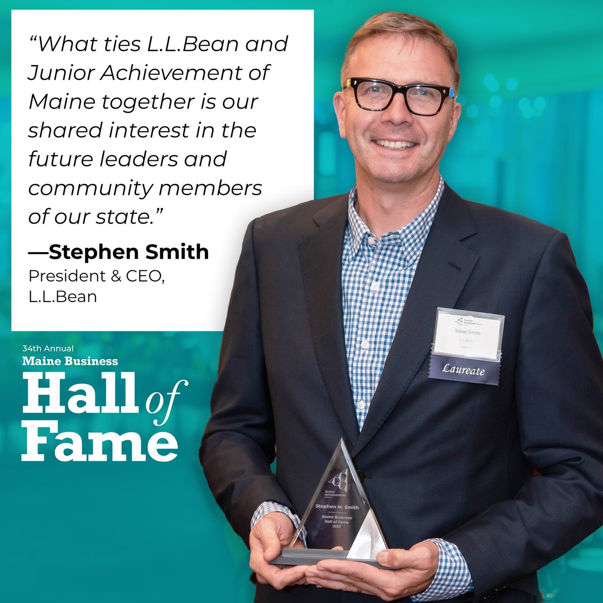 Congratulations to Stephen Smith, a 2023 Maine Business Hall of Fame Laureate. We’re so grateful to partner with Maine’s business community to help students find their path to success. Watch the full event via the link below! 

youtu.be/PXviaqnHI5E