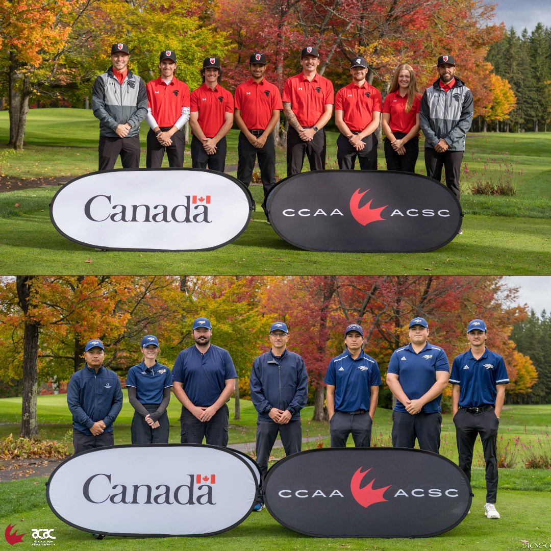 ACAC_Sport's tweet photo. 2023 CCAA Golf National Championships ⭐️🏆⛳️

ACAC golfers have their sights set on victory as they compete in the 2023 CCAA Golf National Championships at Club de Golf Lorette in Quebec City. 

Here are the opening day views. 

📸: Mario Walker

#ACACsport | #CCAAgolf2023 https://t.co/s9nx7hk7LJ