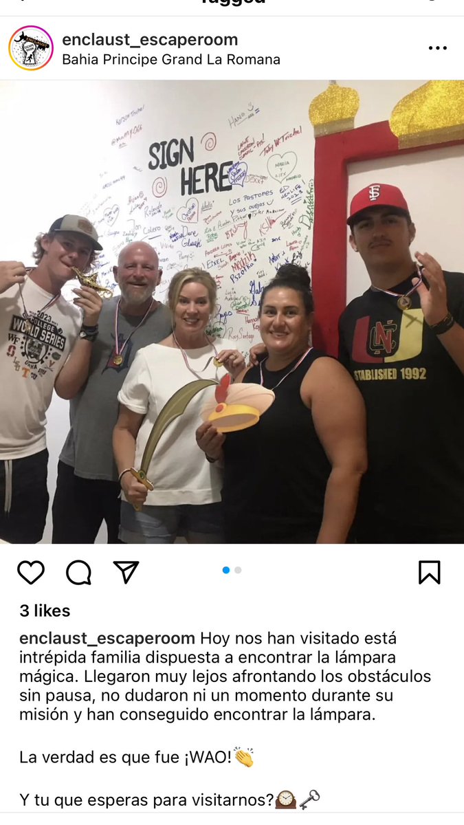 DeniseFelix18's tweet image. Proud to say the Trichel’s (Louisiana) &amp;amp; Dorantes (Cali) conquered the #EnclaustEscapeRoom in record time on our last night in the Dominican Republic 🇩🇴 👊🏼 #failureisnotanoption @KarsonTrichel @man_e66 @ftrstarsseries @fss_tournaments @_JeremyBooth