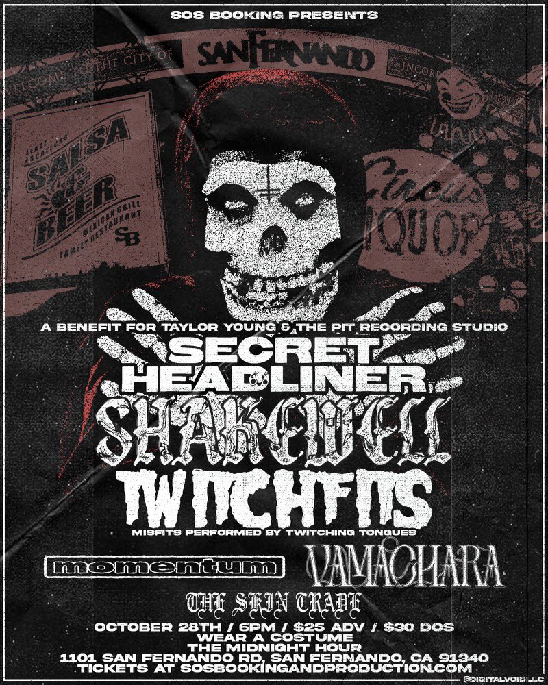 MomentumCA_'s tweet image. 10/28 A BENEFIT FOR TAYLOR YOUNG &amp;amp; THE PIT RECORDING STUDIO

TICKETS AVAILABLE NOW: ticketweb.com/event/sos-book…