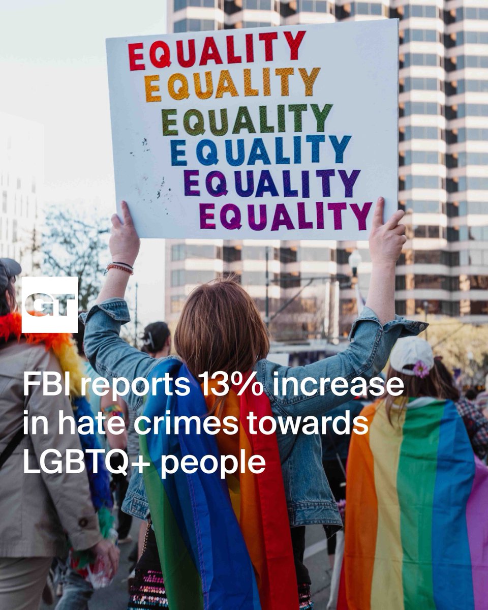 New figures from the FBI show a stark 13.8% increase in hate crime reports based on sexual orientation - and a 32.9 per cent increase in reported crimes based on gender identity.

The annual report says 1,947 LGBTQ+ hate crimes were recorded in 2022, versus 1,711  in 2021