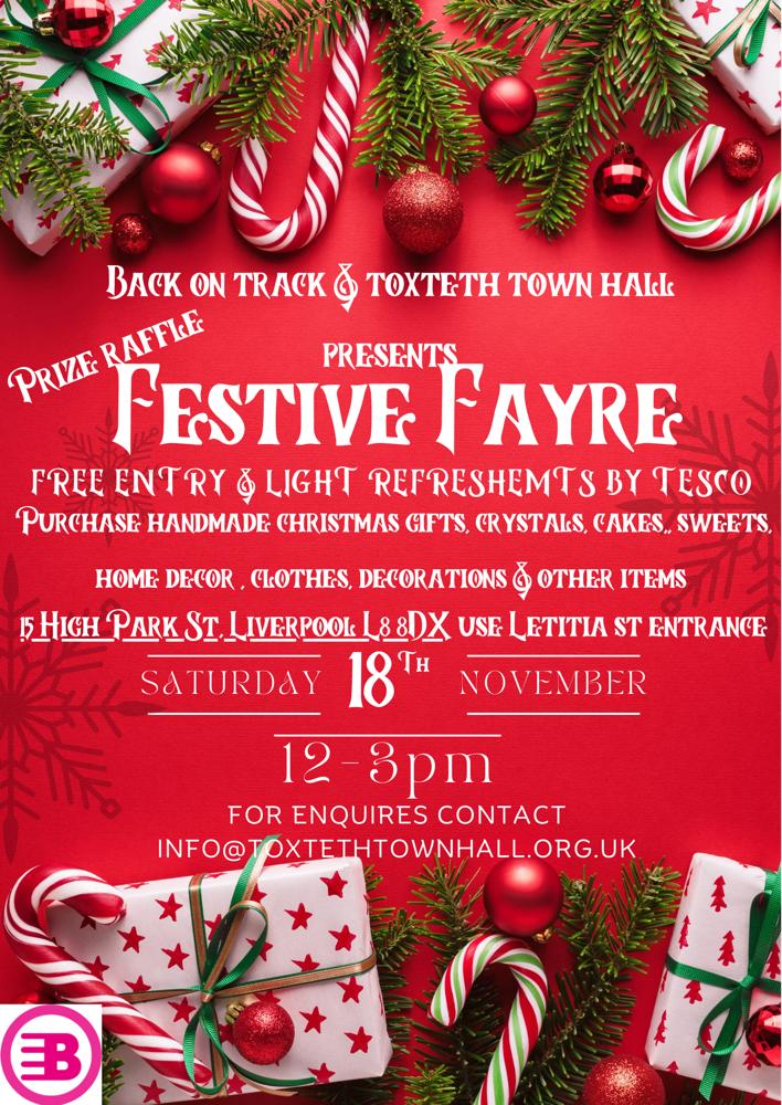 Check this out with the amazing @mavazidesigns and her excellent @backontrackedu1 at @toxtethtownhall on the 18th November. #prizeraffle #gifts #FestiveSeason