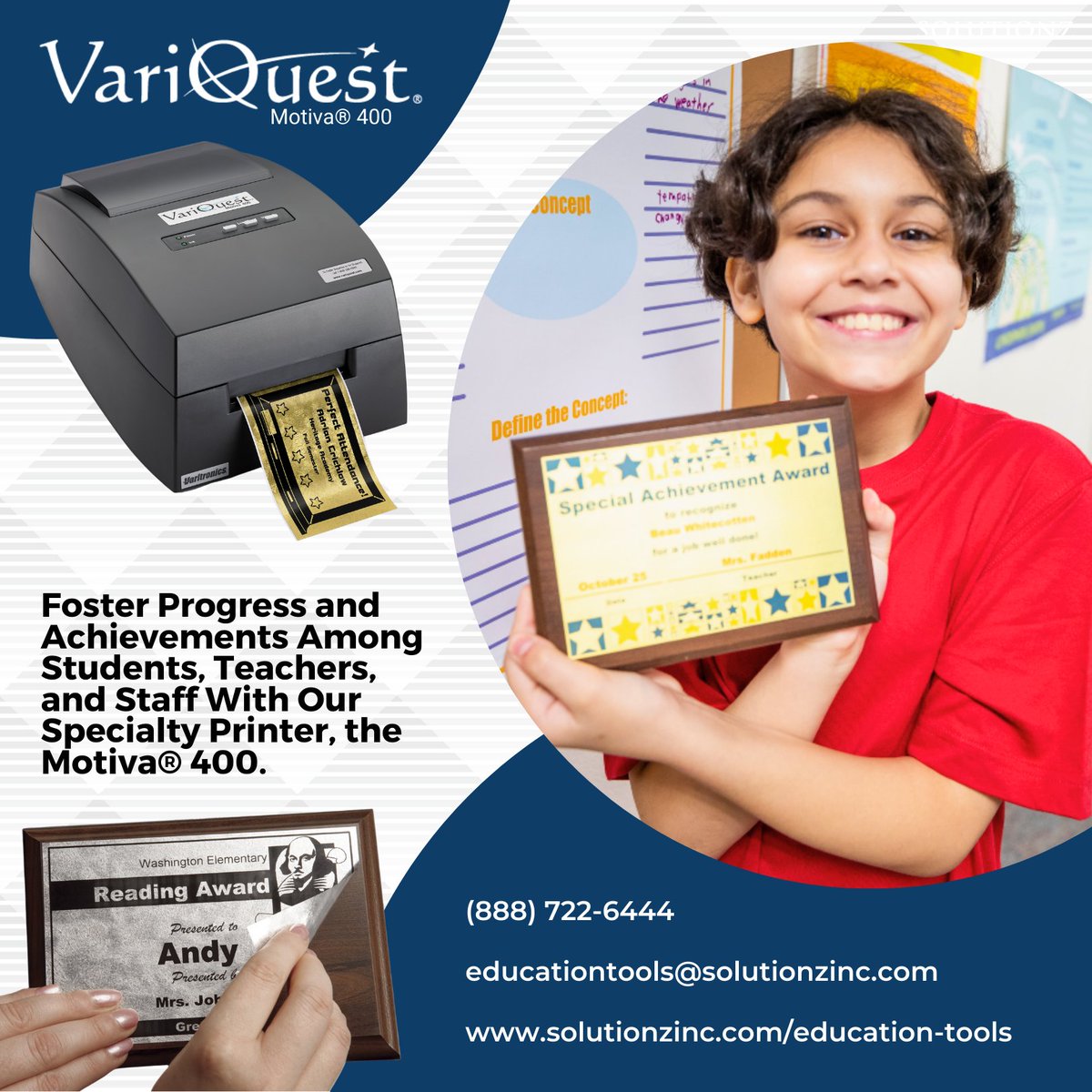 From award plaques to flashcards and beyond, the <a href="/VariQuest/">VariQuest</a> Motiva® 400 specialty printer is a game-changer in education. 🍎 With over 1,000 customizable templates, it's your go-to tool for promoting achievement and inspiring greatness. #TeacherTools #EdTech #RecognitionMatters