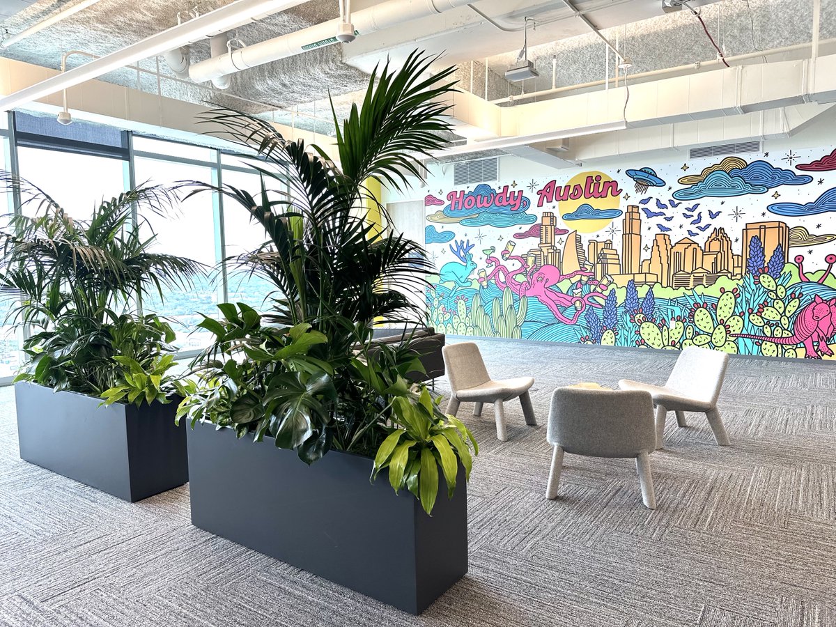 NaturaHQ's tweet image. Natura and The Domain's WISE office in Austin: a match made in green heaven! Our interior plant installations redefine office aesthetics and ambiance. 🌱 
Designer👩‍💼: Anai
Austin, Tx📍
#OfficePlants #NaturaHQ #AustinDesign #ProfessionalPlantService