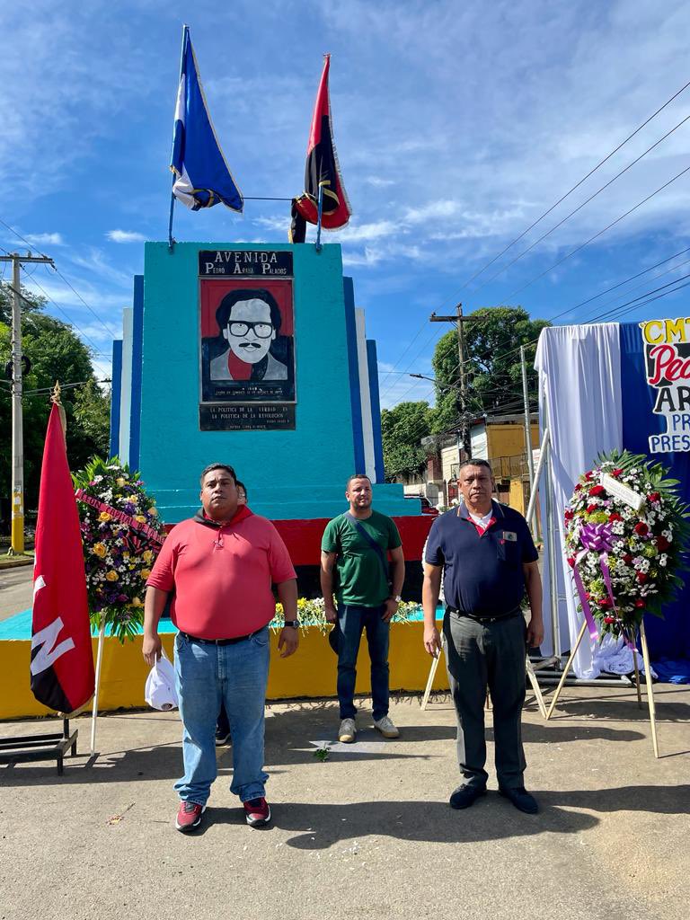 “No habrá fuerza técnica ni humana capaz de detenerlo”. Cmdte Pedro Aráuz Palacios Con una alegre diana y un acto de guardia de honor se conmemora el 46 aniversario del paso a la inmortalidad del Cmdte Pedro Araúz Palacios #UVMarcosSomarriba Presente #FSLNOctubreVictorioso