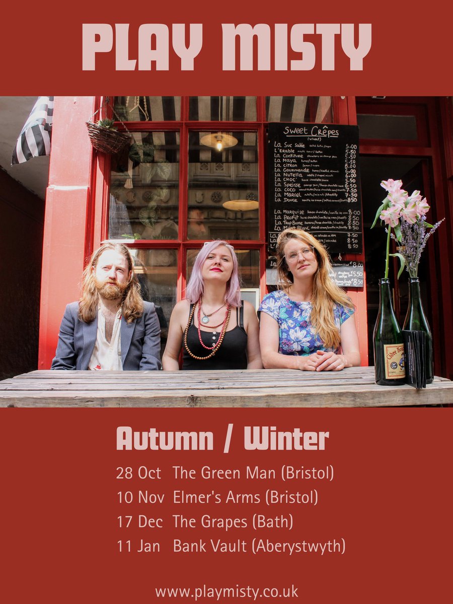 Making it official with a poster 💅 Excited for upcoming gigs in Bristol, Bath and Aberystwyth ❤️ playmisty.co.uk #folkmusic #bristol #folk #americana