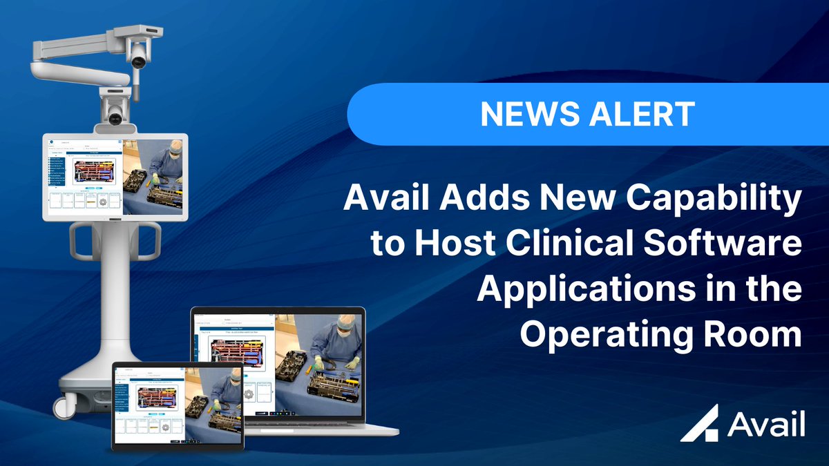 Avail Medsystems (@availmedsystems) on Twitter photo #News: We’ve launched several significant enhancements to our #telepresence platform, including a new capability to serve as an app platform within the operating room: avail.io/press-releases…
#Innovation #MedicalDevice #DigitalHealth #News: We’ve launched several significant enhancements to our #telepresence platform, including a new capability to serve as an app platform within the operating room: avail.io/press-releases…
#Innovation #MedicalDevice #DigitalHealth
