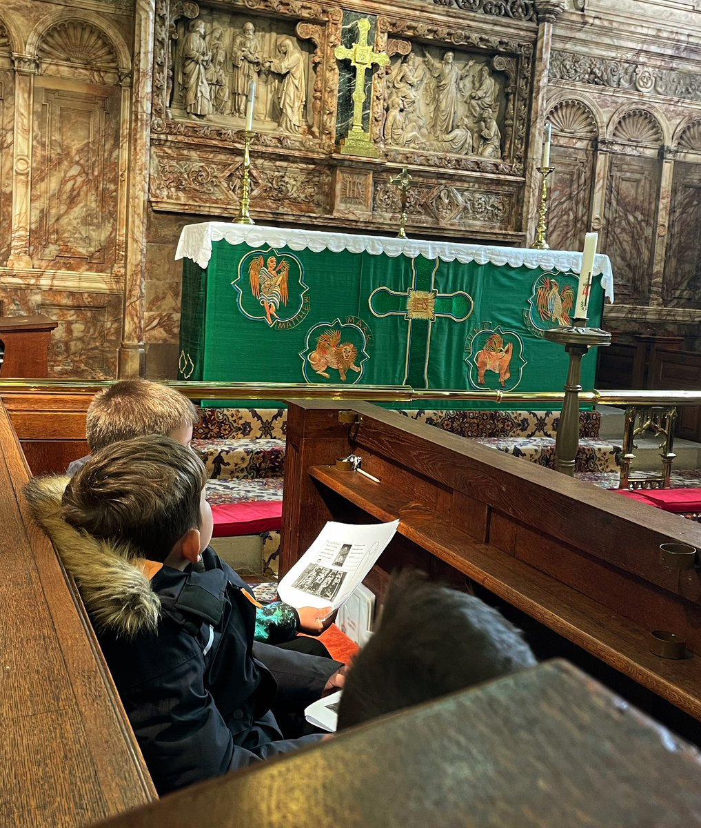 EagleyY3's tweet photo. 3W enjoyed a walk in sunshine (for a change) to St. Anne’s Church in Chapeltown.   We looked at stained glass windows, the font, and the altar where communion is performed. We really enjoyed our morning and would like to thank Rev’d Hannah for giving us so much information! https://t.co/wcdjNagZ1C