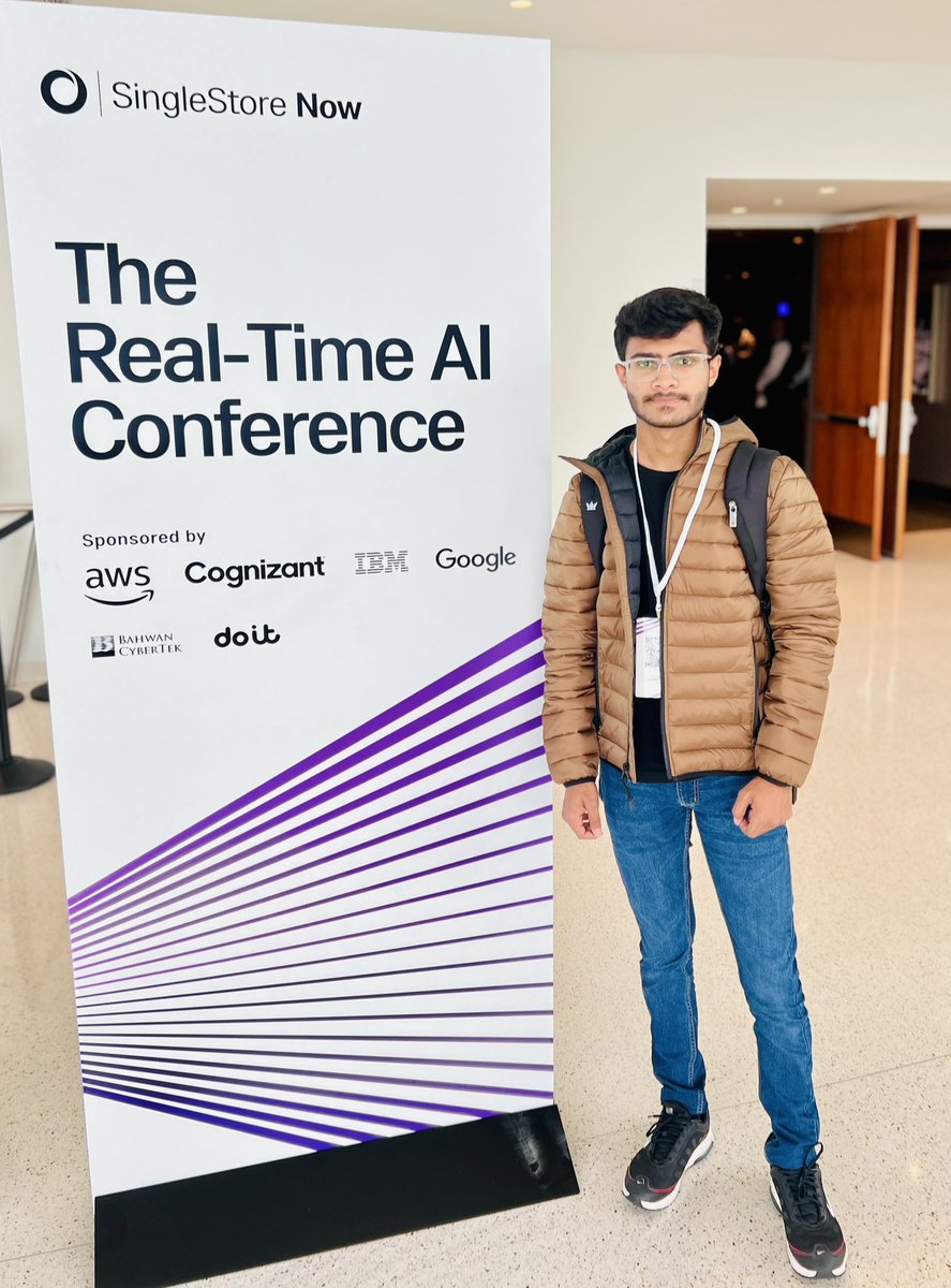MrunankPawar's tweet image. Attending @SingleStoreDB | The Real-Time AI Conference today! 🚀

#singlestore #singlestoredb #chasecenter
