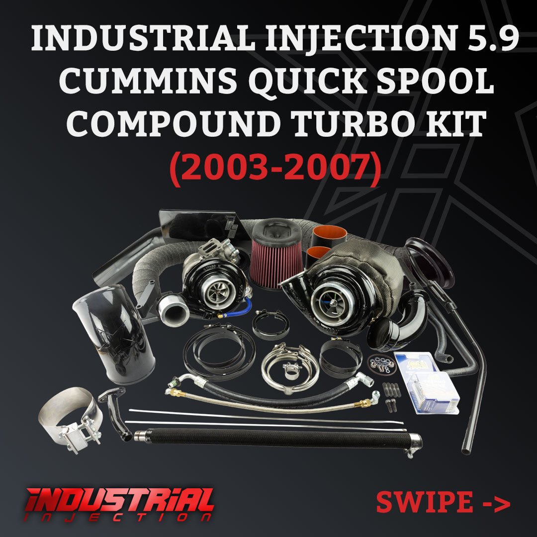 iisdiesel's tweet image. Looking to add compounds to your Cummins Truck? Look no further than our all in one 5.9 Cummins Quick Spool Compound Turbo Kit! 

#iidiesel #diesel #dieseltrucks #cummins #cumminsnation #cumminsdiesel #cumminsturbodiesel #cumminsmafia #turbotuesday #turbo #turbodiesel