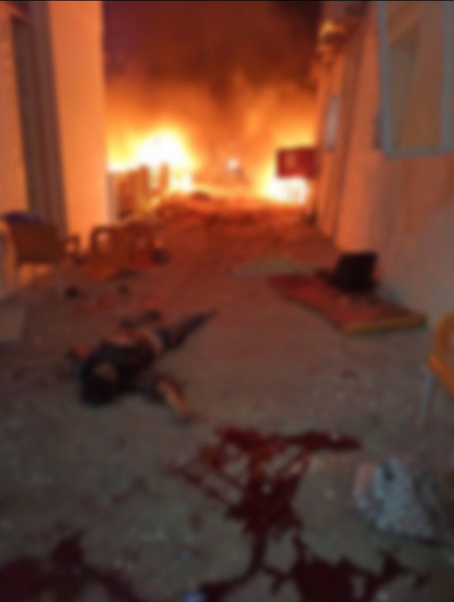 MASSACRE ALERT: ISRAELI IOF STRIKE A HOSPITAL YARD KILLING BETWEEN 200-300 PEOPLE IN GAZA