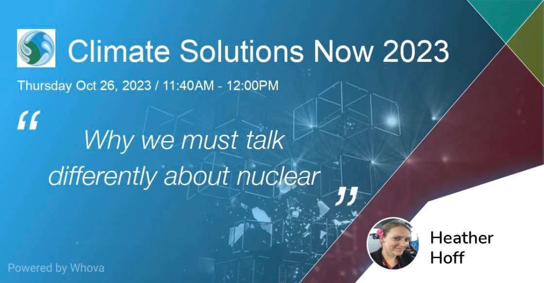 Every year Cal Poly hosts a conference about climate solutions. This year I did a word search for “nuclear” (one of our most powerful & hopeful solutions for climate change!) and found nothing! So…

Hope you can join me!

whova.com/portal/registr… 
#ClimateSolutionsNow