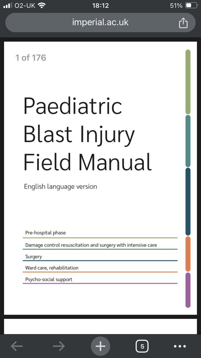Children are casualties and intentional victims of war. The PBI manual can help those caring for them with guidance from injury through to discharge. Please get the manual to those who need it imperial.ac.uk/blast-injury/r…
