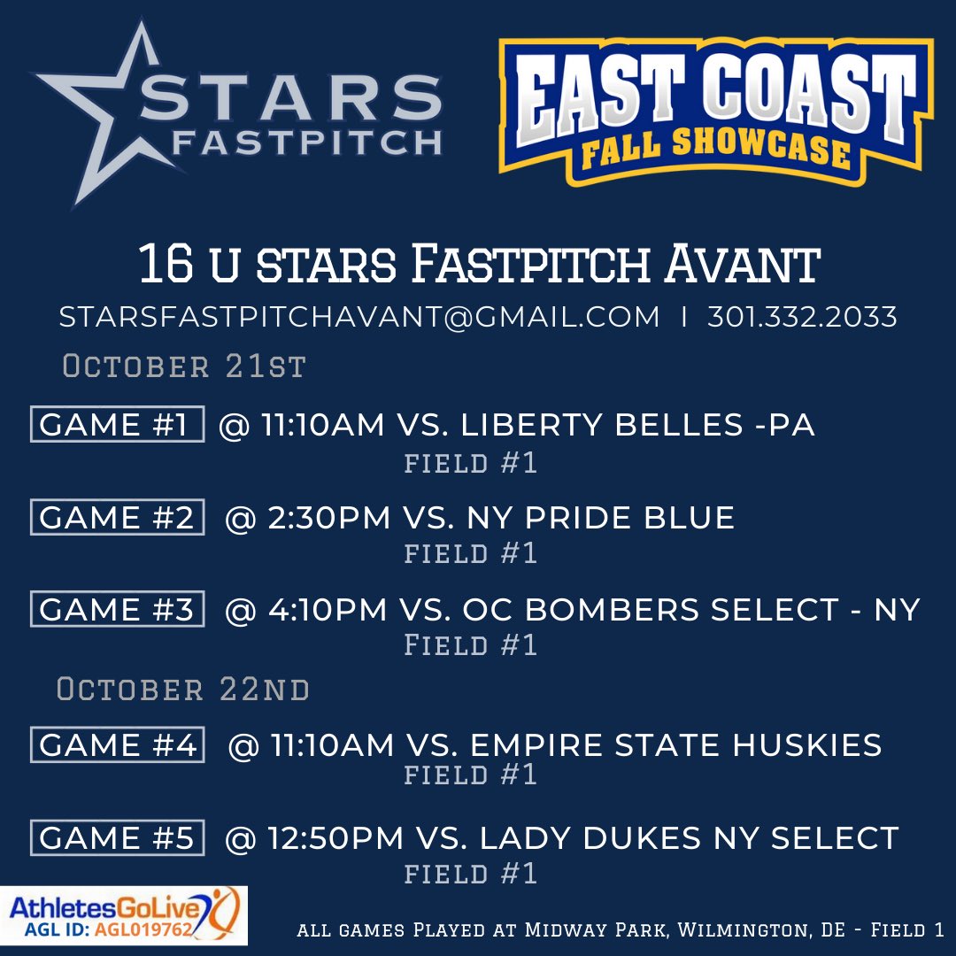 MDStarsAvant's tweet photo. MD Stars: East Coast Fall Softball Showcase you’re on the clock!⏰ 🥎🌟 #Softball #MDStars https://t.co/zsgUtg4HYR