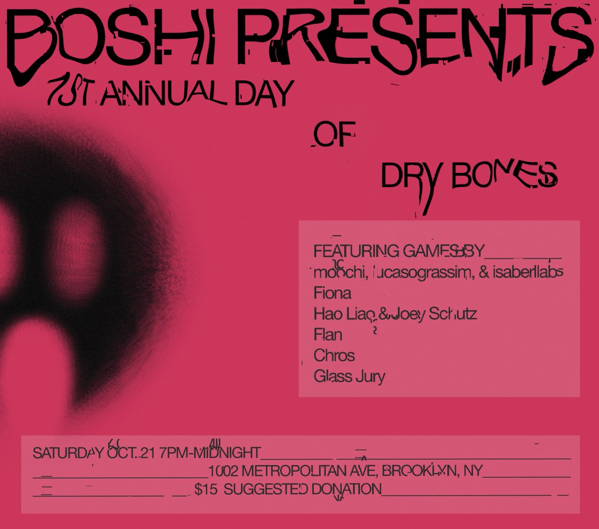 boshisplace's tweet photo. Five more days until we celebrate the Day of Dry Bones. Here's some haunted games you'll get to play this Saturday. https://t.co/9kfRtvdgPt
