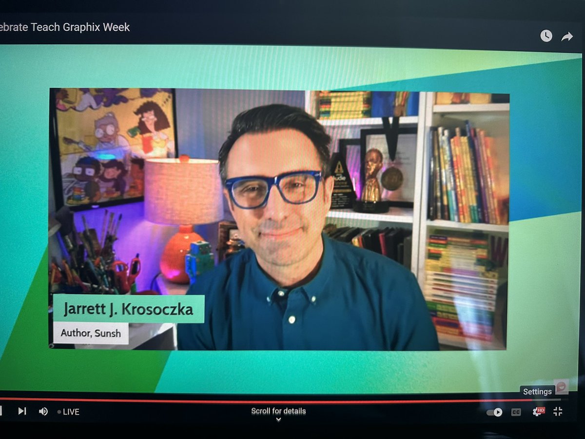 YaritzaV_'s tweet photo. Tuning in to the incredible @annkozma723 host today’s live @MicrosoftFlip session in Celebration of #TeachGraphix week with @Scholastic authors:
✍🏾 @StudioJJK
✍🏾 @jamarnicholas
✍🏾 @mariascrivan
✍🏾 Jennifer L. Holm
📺 https://t.co/YOUQpXJoBS
@ScholasticEdu @ScholParents https://t.co/wNcu2mbo0R