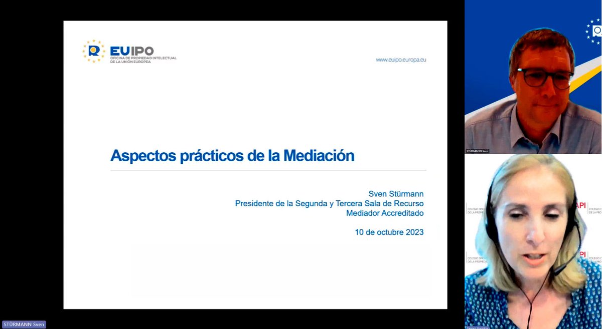 WEBINAR COAPI: Mediación en la EUIPO. ¿Por qué y cómo? Una alternativa para la resolución de litigios en el ámbito de la propiedad industrial.