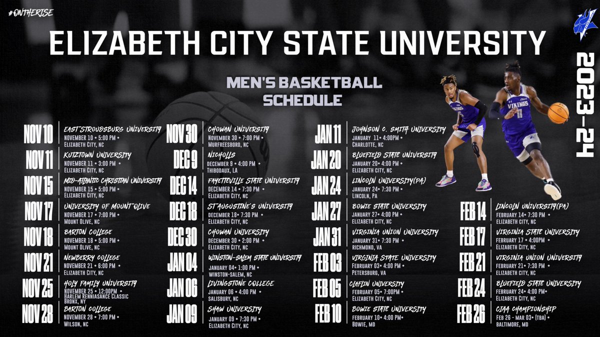 The 2023-24 men’s and women’s basketball schedules have been released & season tickets are on sale now! Visit ecsuvikings.com