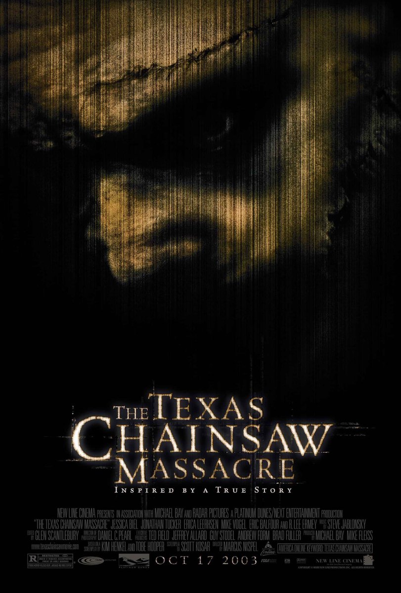 I get why purists hate THE TEXAS CHAINSAW MASSACRE (2003), but I love how it captures the spirit of the original. And like that film, you walk out remembering it being a lot gorier than it actually is. Just a really nasty, mean-spirited piece of work. Happy 20th, TCM!
