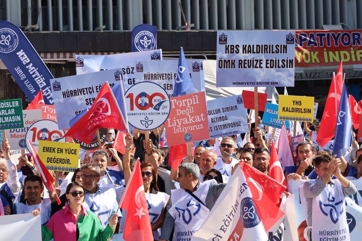 Hürriyetçi Eğitim Sen 14 Ekimde Ankara’da Eğitim Çalışanları için meydanlardaydı. Ve hep öyle olacak. #YutkunmadıkHaykırdık